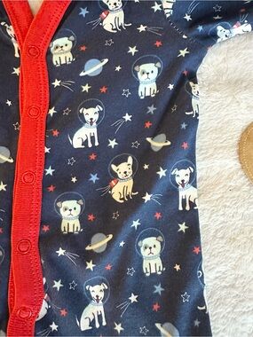 Unbranded Navy & Red Space Dog One-Piece for Kids